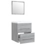 Mueble de baño con lavabo madera contrachapada gris Sonoma de vidaXL, Tocadores de baño - Ref: Foro24-3114169, Precio: 134,99...