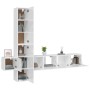 Set de muebles de TV 5 pzas madera contrachapada blanco brillo de vidaXL, Muebles TV - Ref: Foro24-3114250, Precio: 198,27 €,...