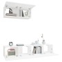 Set de muebles de TV 3 piezas madera contrachapada blanco de vidaXL, Muebles TV - Ref: Foro24-3114470, Precio: 147,57 €, Desc...