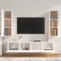 TV furniture set 4 pieces glossy white plywood by vidaXL, TV Furniture - Ref: Foro24-3114202, Price: 176,24 €, Discount: %