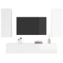 TV furniture set 4 pieces glossy white plywood by vidaXL, TV Furniture - Ref: Foro24-3114202, Price: 176,24 €, Discount: %