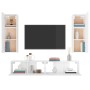 TV furniture set 4 pieces glossy white plywood by vidaXL, TV Furniture - Ref: Foro24-3114202, Price: 176,24 €, Discount: %