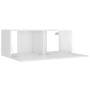 TV furniture set 4 pieces glossy white plywood by vidaXL, TV Furniture - Ref: Foro24-3114202, Price: 176,24 €, Discount: %