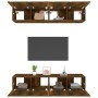 TV furniture 4 units smoked oak plywood 80x30x30 cm by vidaXL, TV Furniture - Ref: Foro24-3114187, Price: 142,39 €, Discount: %