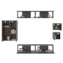 TV-Möbel-Set 8-tlg. Sperrholz schwarz von vidaXL, TV-Möbel - Ref: Foro24-3114487, Preis: 316,91 €, Rabatt: %