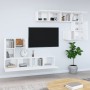 Wall-mounted TV stand made of white plywood by vidaXL, TV Furniture - Ref: Foro24-3114582, Price: 330,56 €, Discount: %