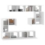 Wall-mounted TV stand made of white plywood by vidaXL, TV Furniture - Ref: Foro24-3114582, Price: 330,56 €, Discount: %