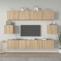 TV furniture set, 6 pieces, oak plywood, Sonoma oak. by vidaXL, TV Furniture - Ref: Foro24-3114360, Price: 172,61 €, Discount: %