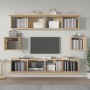 TV furniture set, 6 pieces, oak plywood, Sonoma oak. by vidaXL, TV Furniture - Ref: Foro24-3114360, Price: 172,61 €, Discount: %