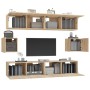 TV furniture set, 6 pieces, oak plywood, Sonoma oak. by vidaXL, TV Furniture - Ref: Foro24-3114360, Price: 172,61 €, Discount: %