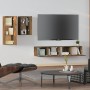 4-piece TV furniture set made of smoked oak plywood by vidaXL, TV Furniture - Ref: Foro24-3114627, Price: 140,54 €, Discount: %