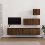 TV furniture set 4 pieces oak brown plywood by vidaXL, TV Furniture - Ref: Foro24-3114653, Price: 157,43 €, Discount: %