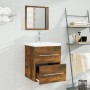 Mueble de baño con lavabo madera contrachapada roble ahumado de vidaXL, Tocadores de baño - Ref: Foro24-3114168, Precio: 118,...