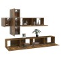 7-piece TV furniture set made of smoked oak plywood by vidaXL, TV Furniture - Ref: Foro24-3114523, Price: 211,19 €, Discount: %