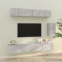 TV furniture set 6 pieces concrete gray plywood by vidaXL, TV Furniture - Ref: Foro24-3114617, Price: 218,34 €, Discount: %