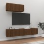 TV furniture set 3 pieces brown oak plywood by vidaXL, TV Furniture - Ref: Foro24-3114477, Price: 128,03 €, Discount: %