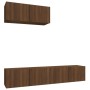 TV furniture set 3 pieces brown oak plywood by vidaXL, TV Furniture - Ref: Foro24-3114477, Price: 128,03 €, Discount: %