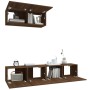 TV furniture set 3 pieces brown oak plywood by vidaXL, TV Furniture - Ref: Foro24-3114477, Price: 128,03 €, Discount: %