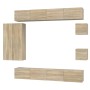 Set de muebles para TV 8 pzas madera contrachapada roble Sonoma de vidaXL, Muebles TV - Ref: Foro24-3114496, Precio: 418,85 €...