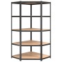 Corner shelf 5 levels wood and anthracite gray steel by vidaXL, Industrial shelving - Ref: Foro24-152871, Price: 108,99 €, Di...