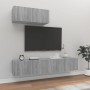 TV furniture set 3 pieces Sonoma gray plywood by vidaXL, TV Furniture - Ref: Foro24-3114476, Price: 114,91 €, Discount: %