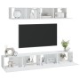 4-piece white plywood TV furniture set by vidaXL, TV Furniture - Ref: Foro24-3114534, Price: 199,92 €, Discount: %