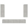 Set de muebles de TV 4 pzas madera contrachapada gris hormigón de vidaXL, Muebles TV - Ref: Foro24-3114209, Precio: 193,72 €,...