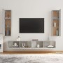 TV furniture set 4 pieces concrete gray plywood by vidaXL, TV Furniture - Ref: Foro24-3114209, Price: 193,99 €, Discount: %