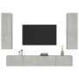 TV furniture set 4 pieces concrete gray plywood by vidaXL, TV Furniture - Ref: Foro24-3114209, Price: 193,99 €, Discount: %