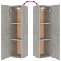 TV furniture set 4 pieces concrete gray plywood by vidaXL, TV Furniture - Ref: Foro24-3114209, Price: 193,99 €, Discount: %