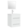 Mueble de baño con lavabo madera contrachapada blanco de vidaXL, Tocadores de baño - Ref: Foro24-3114163, Precio: 129,08 €, D...