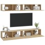 TV cabinets 4 pieces Sonoma oak 100x30x30 cm by vidaXL, TV Furniture - Ref: Foro24-3114192, Price: 264,81 €, Discount: %