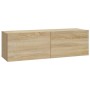 TV cabinets 4 pieces Sonoma oak 100x30x30 cm by vidaXL, TV Furniture - Ref: Foro24-3114192, Price: 264,81 €, Discount: %