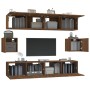 Set de muebles para TV 6 pzas madera contrachapada roble marrón de vidaXL, Muebles TV - Ref: Foro24-3114365, Precio: 225,41 €...