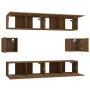 Set de muebles para TV 6 pzas madera contrachapada roble marrón de vidaXL, Muebles TV - Ref: Foro24-3114365, Precio: 225,41 €...