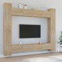 TV furniture set 8 pieces Sonoma oak plywood by vidaXL, TV Furniture - Ref: Foro24-3114240, Price: 442,19 €, Discount: %