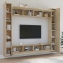 TV furniture set 8 pieces Sonoma oak plywood by vidaXL, TV Furniture - Ref: Foro24-3114240, Price: 442,19 €, Discount: %