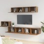 TV furniture set 5 pieces smoked oak plywood by vidaXL, TV Furniture - Ref: Foro24-3114435, Price: 206,87 €, Discount: %