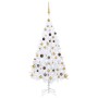 Beleuchteter Weihnachtsbaum mit Lichtern und Kugeln weiß 150 cm von vidaXL, Weihnachtsbäume - Ref: Foro24-3077540, Preis: 67,...