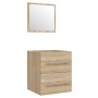 Mueble de baño con lavabo madera contrachapada color roble de vidaXL, Tocadores de baño - Ref: Foro24-3114165, Precio: 146,64...