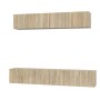 TV furniture set, 5 pieces, oak Sonoma plywood. by vidaXL, TV Furniture - Ref: Foro24-3114424, Price: 157,22 €, Discount: %