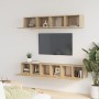 TV furniture set, 5 pieces, oak Sonoma plywood. by vidaXL, TV Furniture - Ref: Foro24-3114424, Price: 157,22 €, Discount: %