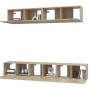 TV furniture set, 5 pieces, oak Sonoma plywood. by vidaXL, TV Furniture - Ref: Foro24-3114424, Price: 157,22 €, Discount: %