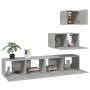 Set de muebles de TV 4 pzas madera contrachapada gris hormigón de vidaXL, Muebles TV - Ref: Foro24-3114641, Precio: 111,99 €,...