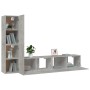 Set de muebles de TV 4 pzas madera contrachapada gris hormigón de vidaXL, Muebles TV - Ref: Foro24-3114313, Precio: 120,08 €,...