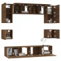 TV furniture set 8 pieces brown oak plywood by vidaXL, TV Furniture - Ref: Foro24-3114413, Price: 253,95 €, Discount: %