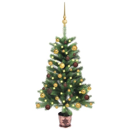 Künstlicher Weihnachtsbaum mit Lichtern und grünen Kugeln 65 cm von vidaXL, Weihnachtsbäume - Ref: Foro24-3077551, Preis: 67,...