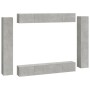 TV-Möbelset 8-teilig aus betongrauem Sperrholz von vidaXL, TV-Möbel - Ref: Foro24-3114297, Preis: 446,89 €, Rabatt: %