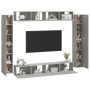 Set de muebles de TV 8 pzas madera contrachapada gris hormigón de vidaXL, Muebles TV - Ref: Foro24-3114297, Precio: 446,89 €,...