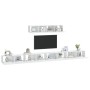 TV furniture set, 6 pieces, glossy white plywood by vidaXL, TV Furniture - Ref: Foro24-3114610, Price: 303,75 €, Discount: %